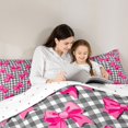thumbnail image 5 of Manfei Black Classic Checkered 7-Piece King Bedding,Chic Bow Tie King Bed in a Bag,Reversible, 5 of 7