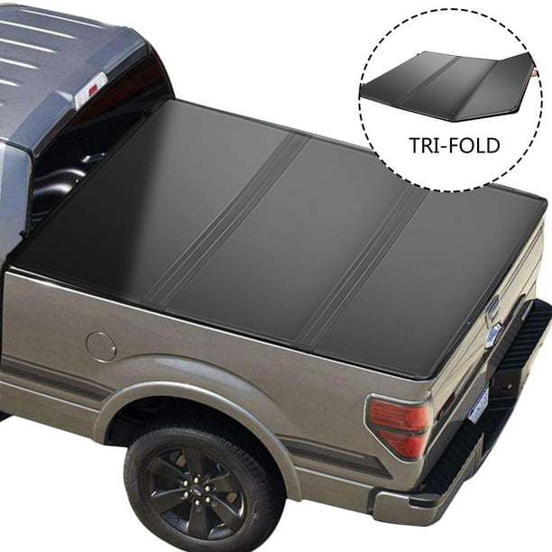 VEVOR Truck Bed Cover with LED Lights, TriFold Auto Truck Bed Tonneau