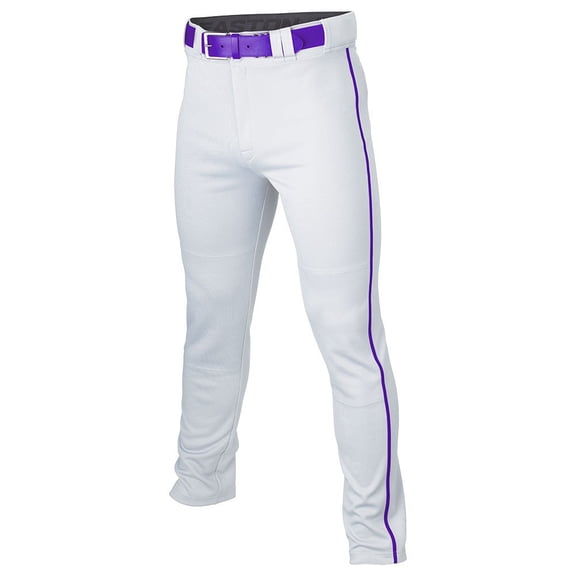 Easton Youth Rival  Open Bottom Piped Baseball Pants White/Purple S
