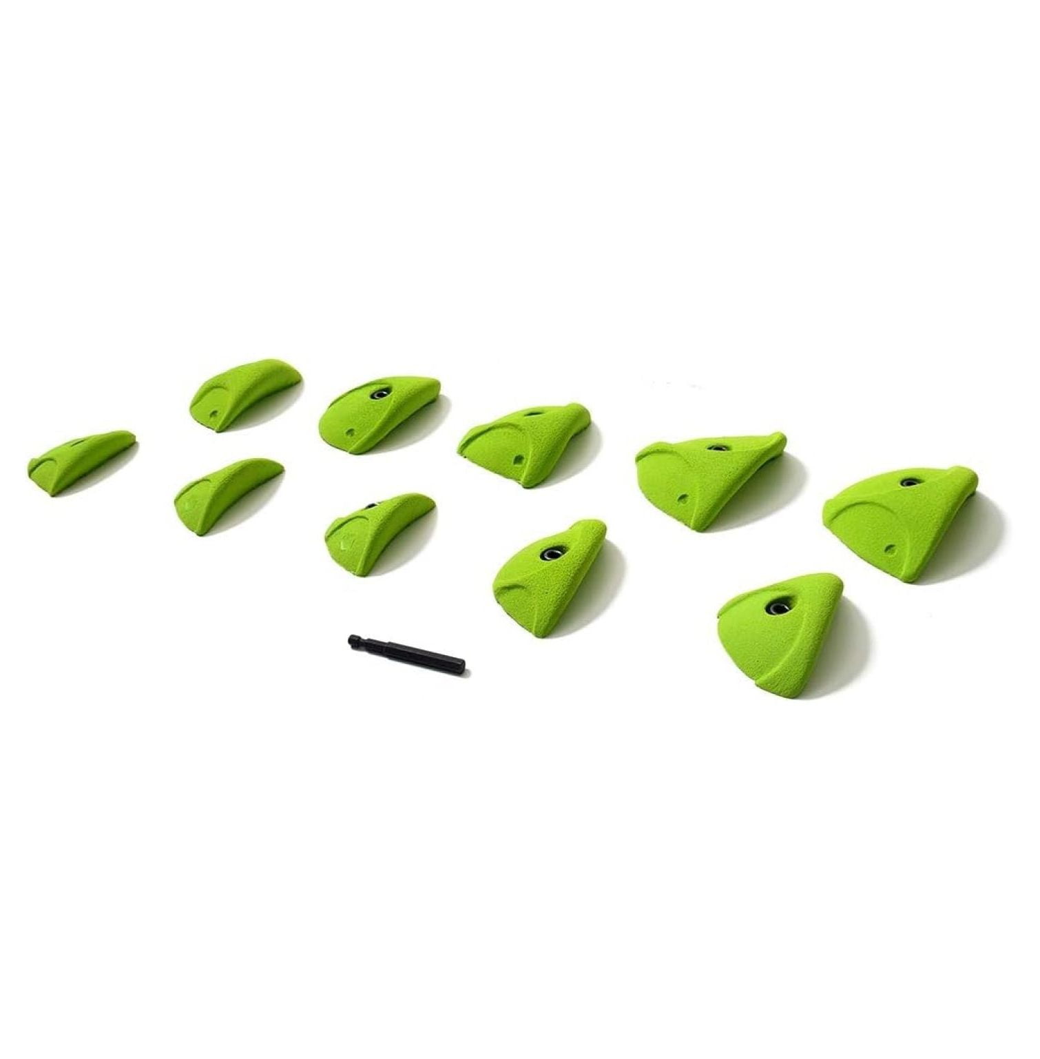 10-Hold Crimp Pack | 10 Intermediate Rock Climbing Holds for Indoor and Outdoor Home Walls | Easy to Install, Long Lasting Crimp Grips