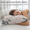 thumbnail image 5 of Grey Pink Botanical Throw Pillow Covers, Rustic Country Spring Floral Summer Leaf Soft Breathable Pillow Cases with Invisible Zipper, Toddler Pillowcases for Couch Bed Sofa Chair 12x20 Inches, 5 of 9