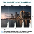 thumbnail image 3 of Peel and Stick Wallpaper Waterproof Tampa skyline night Wall Mural Decor Self Adhesive and Removable 69in x 98in, 3 of 8