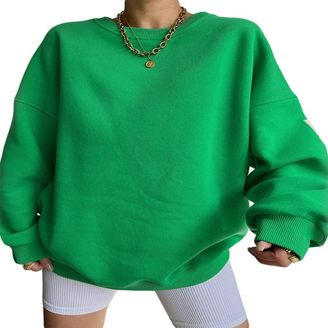 Femmes Lâches Pulls Sweat-Shirts Lettre Épaissi Manches Longues Tops