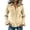 Beige, variant on Women's Button Up Velvet Shirts Slim Fitted Ruffle Tops Long Sleeve Lapel Collar Retro Casual Party Blouses (L, Brown)