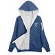 thumbnail image 4 of HongQid Women's Sherpa Plus Size Casual Fuzzy Hoodies Sweatshirt Long Sleeve Full Zipper Track Tops Athletic Jackets with Pockets, 4 of 4