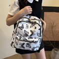 thumbnail image 4 of Girls Backpacks Cute Nylon School Backpack Large Capacity Soft Student Daypack White One Size, 4 of 5