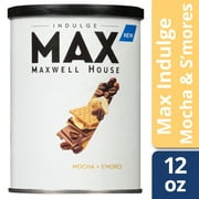(3 pack) MAX Indulge by Maxwell House Mocha S'Mores Instant Coffee, 12 oz Canister