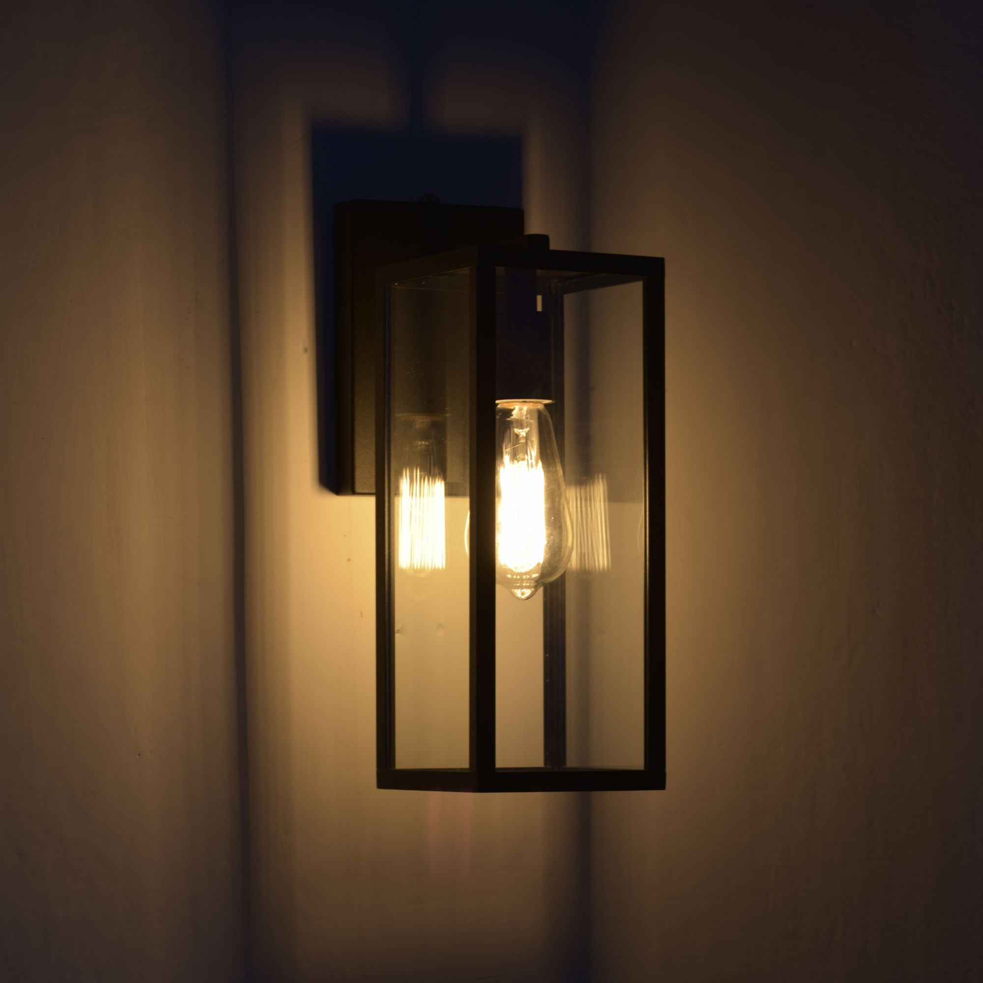 Outdoor Wall Light,Waterproof Outdoor Wall Lamps Porch Lights Wall Lantern, Wall Sconce with Seeded Glass Shade