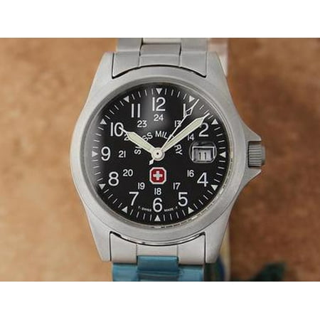 New Swiss Military Boysize 30MM Stainless Steel Swiss Made Quartz Watch (Best Vintage Military Watches)
