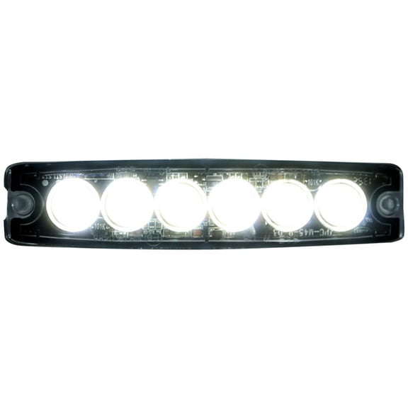 Buyers Products 8892201 5" Clear LED Strobe Light, 6 LEDs, 23 Flash Patterns, Aluminum Housing, Warning Lights For Utility Vehicles
