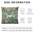 thumbnail image 5 of GOSMITH Horse Flower Throw Pillow Covers Pillow case Farmhouse Pillow Cover Square Cushion for Living Room Couch Sofa Bed Home Outdoor Indoor Decorative, 5 of 5