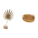 thumbnail image 5 of Escultura de hoja, estatuilla, estatua, decoración del hogar, cesta de almacenamiento de cocina tejida, base de madera, centro de mesa artístico, eleg, 5 of 8