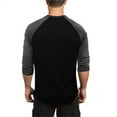 thumbnail image 3 of Tosmy Men's T-Shirt Mens Casual Vintage Cool Slim Fit 3/4 Sleeve Hiking Baseball T Shirts Tee For Men, 3 of 6