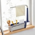 thumbnail image 2 of Updated Telescopic Sink Storage Rack Holder with 2 Sponge, Adjustable Telescopic 2-in-1 Sink Storage Rack Holder with Dishcloth for Home Kitchen(Green, 2 of 4