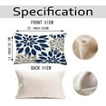 thumbnail image 2 of Navy Grey White Pillow Covers 12x20 Inch Set of 2 Dahlia Floral Decor Throw Pillows Spring Summer Modern Geometry Flower Outdoor Decorative Cushion Cases for Sofa Couch Bed Decorations, 2 of 6