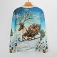 Christmas Tree Elk Snowflakes 2024 Autumn/winter Round Neck Sweater for