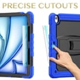 thumbnail image 3 of FJLBDE Case for iPad Air 13 inch (2026 M4/2025 M3/2024 M2), Rugged Shockproof Tablet Cases Cover with Kickstand Shoulder Strap, Blue, 3 of 7