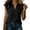 03# Black, variant on Women's Tops Ihhxva Fit V-Neck Blouse Top Wrinkle-Resistant Flutter Sleeve Shirt Casual Office Flowy A-Line Soft Stretch Summer S-2XL