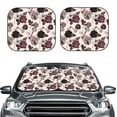 thumbnail image 6 of Lsque Retro Red Black Roses 2 PCS Windshield Sun Shade | CarFoldable Window Covers | Car Accessories Reflect UV for Universal Cars SUV Truck | Medium, 6 of 7