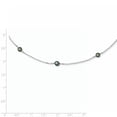 thumbnail image 2 of Beautiful Sterling Silver RH-plated Fresh Water Cultured Peacock Pearl Necklace, 2 of 2