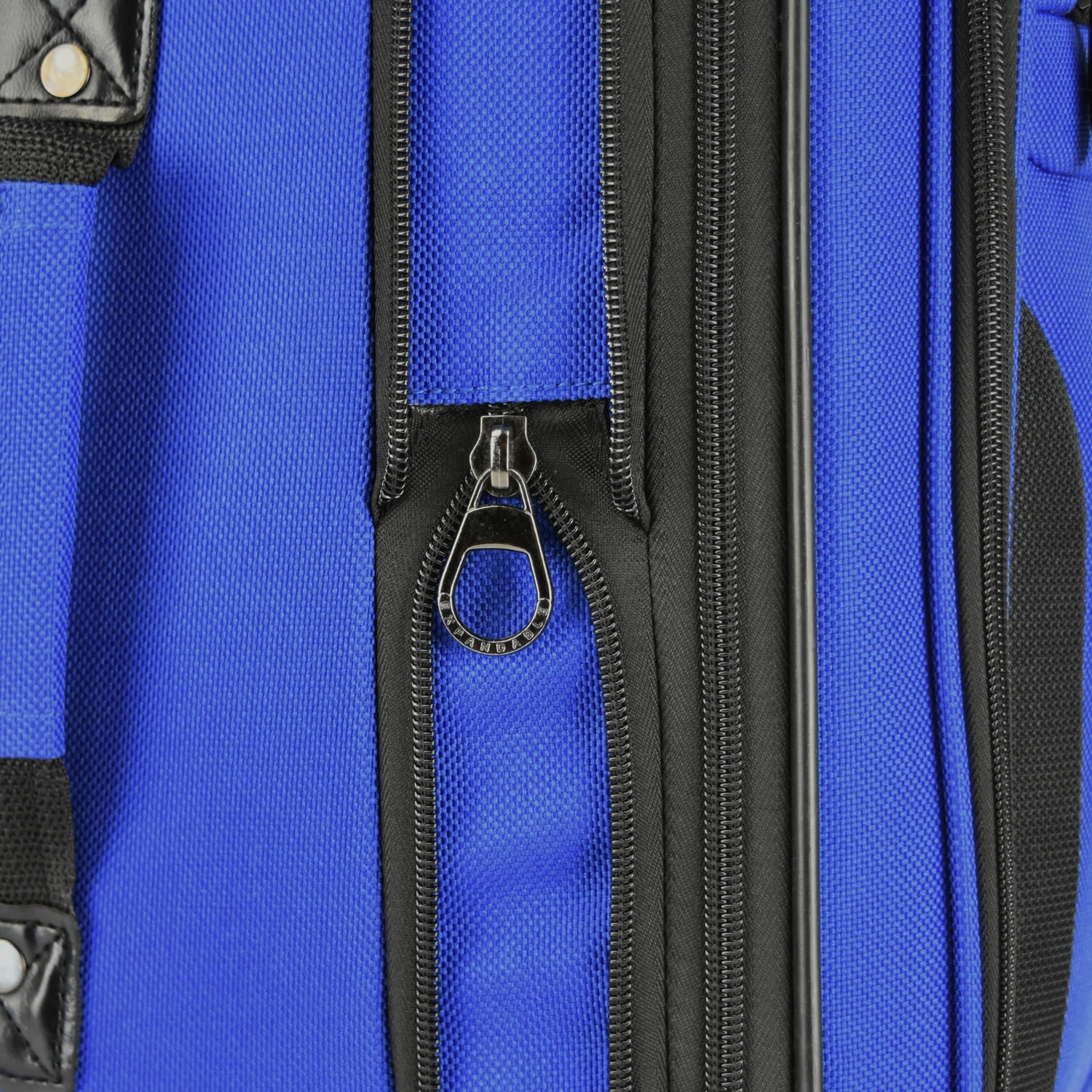 U.S. Traveler Charleville Fabric Expandable Spinner Luggage, Mazarine Blue, 20" Carry-on