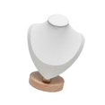 thumbnail image 3 of letairis Necklace Display Bust Smooth Stable for Retail store Dresser Showroom S White 1Set, 3 of 6