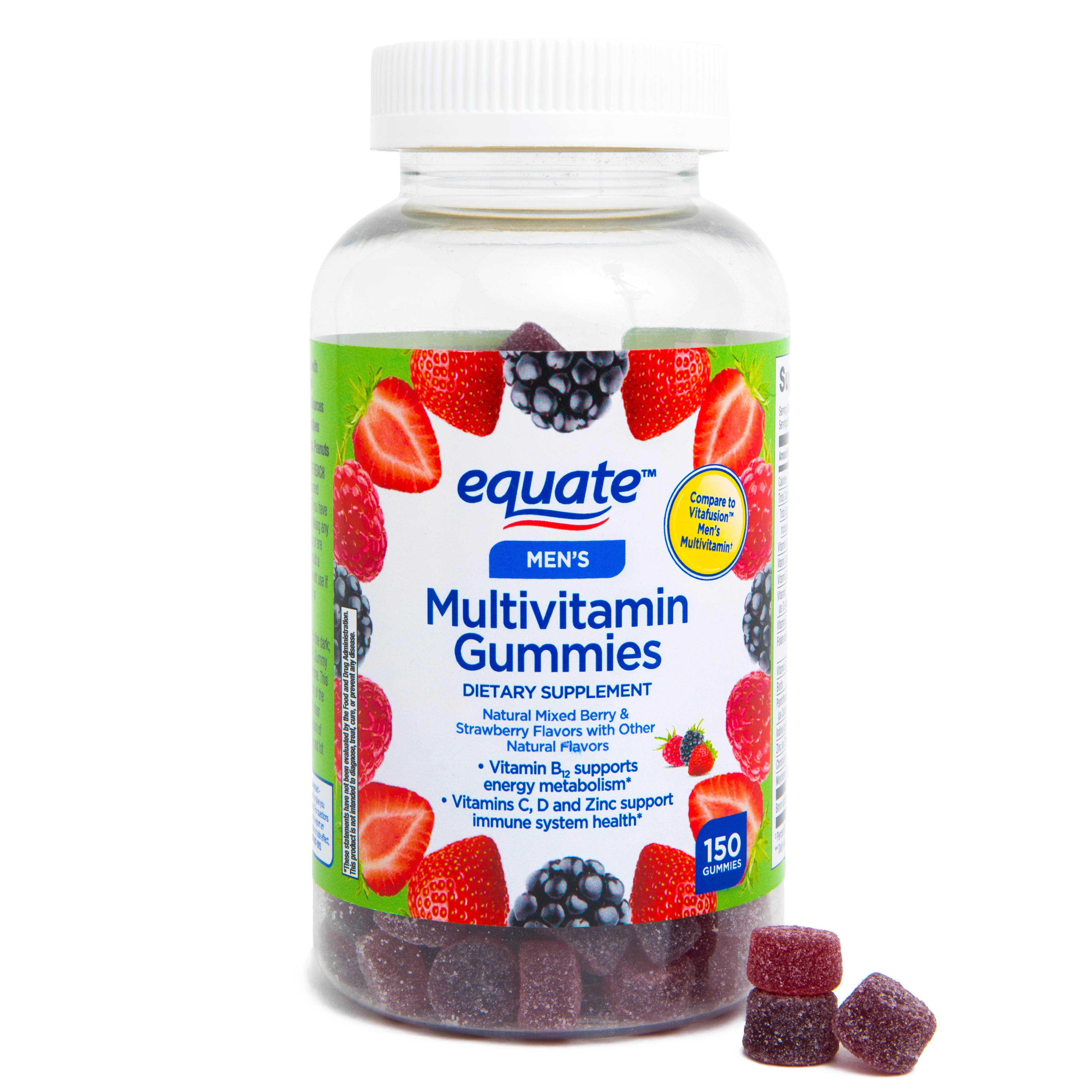 Equate Equate Men’s Multivitamin Gelatin Gummies, 150ct