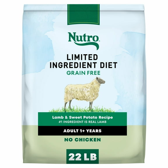Nutro Limited Ingredient Diet Adult Dry Dog Food, Lamb & Sweet Potato Recipe, 22 lbs.