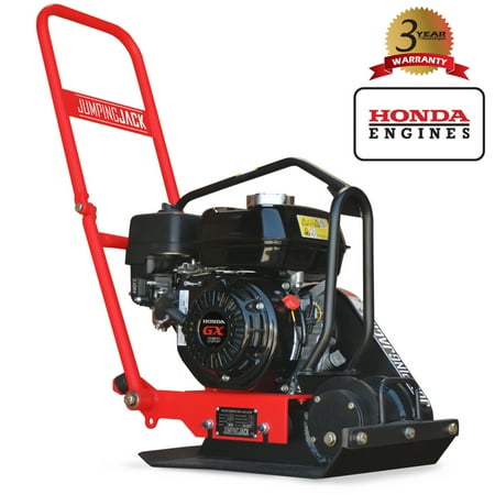 Honda Compactor Engine JUMPING JACK 5.5 HP Vibratory Plate Compactor Tamper for Dirt Asphalt Gravel Soil Compaction Powered by Honda GX160 Engine ()