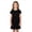 Black, variant on Girls Cotton Linen Dress Oversized Short Sleeve Crewneck Dress Casual Loose Dress with Pockets