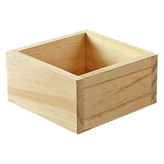 Retro Style Wooden Plants Square Flower Pot Garden Handmade Planting