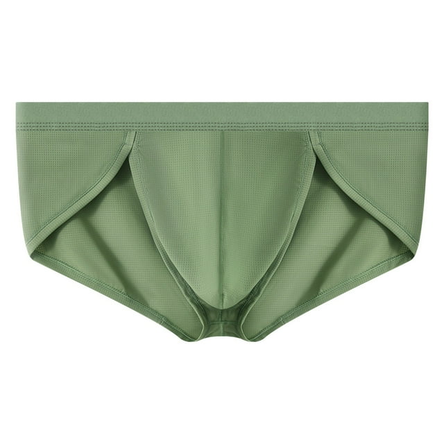 StSilkitty Men's Mesh Briefs Low Rise Soft Breathable Underwear Solid Color Lightweight Stretch Bikini Underpants