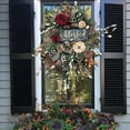 thumbnail image 3 of 16 Inch Spring Floral Wreath with Roses Grapevine Base Decorative Hanging for Front Door Wall Easter Wedding, 3 of 6