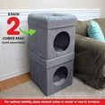 thumbnail image 3 of Indoor Cat Cube Furniture, Gray Cube, 3 of 6