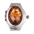 thumbnail image 1 of EeaseMX Anillo de dedo con forma de reloj ovalado especial Anillo de reloj de cuarzo exquisito de moda para hombres y mujeres (amarillo), 1 of 7