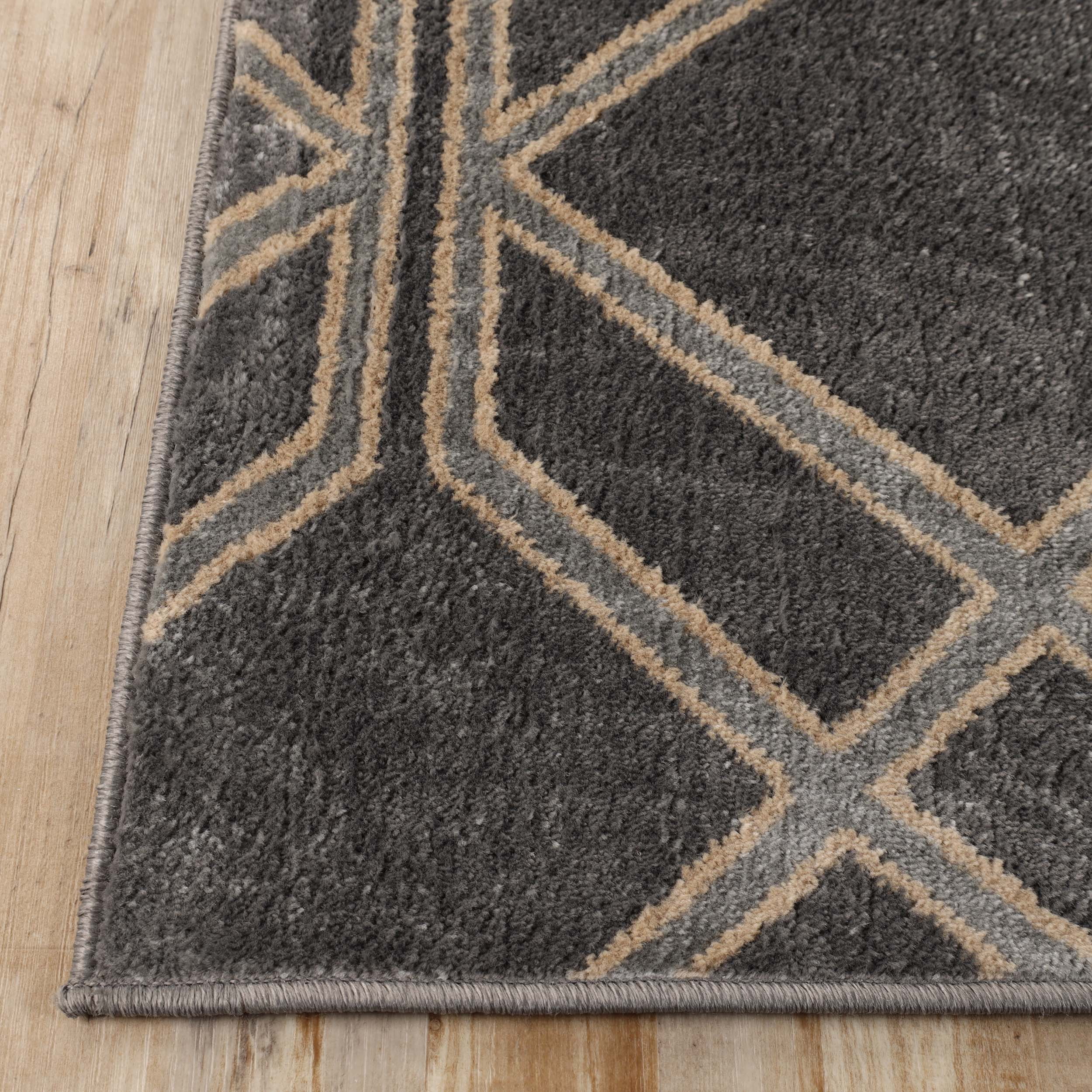 Superior Abner Geometric Diamond Indoor Area Rug, 8' x 10', Grey