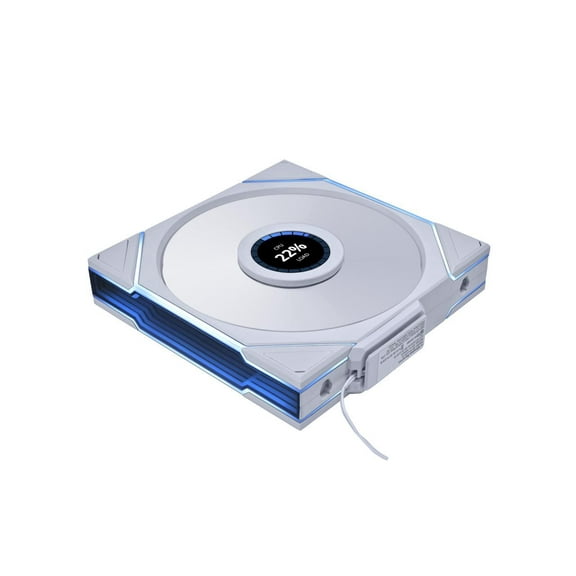 Lian-Li 14TLLCD1W1W 140 mm LCD Wireless Fluid Dynamic Bearing without Controller Case Fan - White