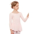 thumbnail image 3 of Gyratedream 3-10T Toddler Girls Long Sleeve Basic Ballet Skirted Leotard Dance Dress Skirt Kid Dance Ballet Tutu Dress, 3 of 6
