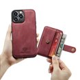 thumbnail image 6 of SaniMore for iPhone 14 Pro 6.1" Magnetic Clasp Detachable Wallet Case, Premium PU Leather Case with Card Slot Shockproof Protective Case for iPhone 14 Pro Women Men, Red, 6 of 8