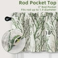 thumbnail image 3 of Driftaway Tree Branch Linen Lined Valance Double Layer Thermal Insulated Blackout Valances 3 Inch Rod Pocket Short Window Valance for Living Room Bathroom 52 Inch by 18 Inch Loden Green, 3 of 8