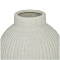 thumbnail image 4 of CosmoLiving by Cosmopolitan 11", 9"H Ribbed White Ceramic Vase, Set of 2, 4 of 7