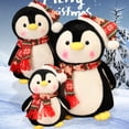thumbnail image 5 of Christmas Penguin Plush with Hat and Scarf, Holiday Stuffed Animal Doll, Soft Winter Polar Pal Pillow, Festive Decor, Easter Basket Gift, Birthday Present, 5 of 8