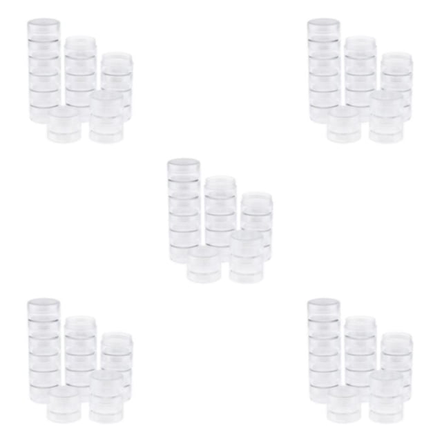 Seitruly 18x Caja de almacenamiento de plástico vacía Cuentas Pastillas Contenedor de almacenamiento con tapas de rosca Type2 NO2