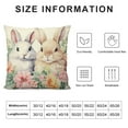 thumbnail image 6 of Nawypu  Easter Bunny Flowers Pillow Covers Spring Watercolor Rabbit Floral Pillow Cases Set of 2 Farmhouse Outdoor Throw Cushion Covers for Home Couch Sofa Easter Decoration, 6 of 6