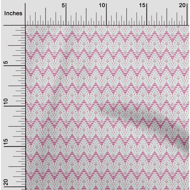 oneOone Cotton Poplin Fabric Chevron|Triangle & Square Geometric Print Fabric By The Yard 42 Inch Wide