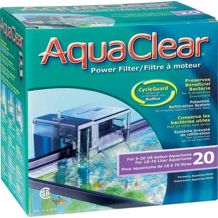 Aquarium, Aquaclear Power Filter (Aquaclear 20 (100 GPH - 5-20 Gallon Tanks))