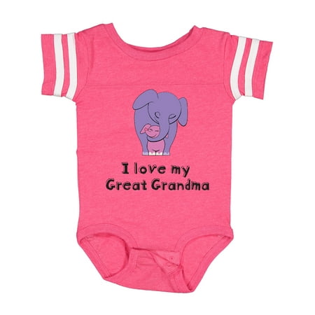 

Inktastic I Love My Great Grandma Elephant Gift Baby Girl Bodysuit