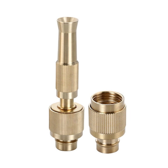 High Pressure Brass Water Hose Nozzle Hose Connector Adaptor for Outdoor Garden Tap Kitcopper Conversion Head Snap-In Water Pipe Interface Nozzle 4-Branch Straight Spray Gun 4-Branch Adapter
