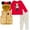 Red/yellow, variant on Disney Minnie Mouse Infant Baby Girls Vest Cosplay T-Shirt and Leggings 3 Piece Outfit Set Infant to Big Kid