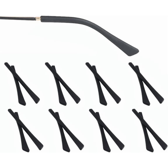 8 Pairs Silicone Eyeglass Ear Covers Anti-slip Wear-resistant Temple Sleeves Comfort Wear